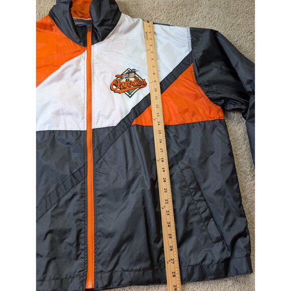 Vintage Baltimore Orioles Windbreaker Mens XXL MLB Orange Black White 90s Zip - Picture 4 of 11